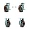 Service Caster 6 Inch Polyurethane Caster Set with 2 Brakes/Swivel Lock 2 Rigid SCC-30CS620-PPUR-TLB-BSL-2-R-2 - alternate 1